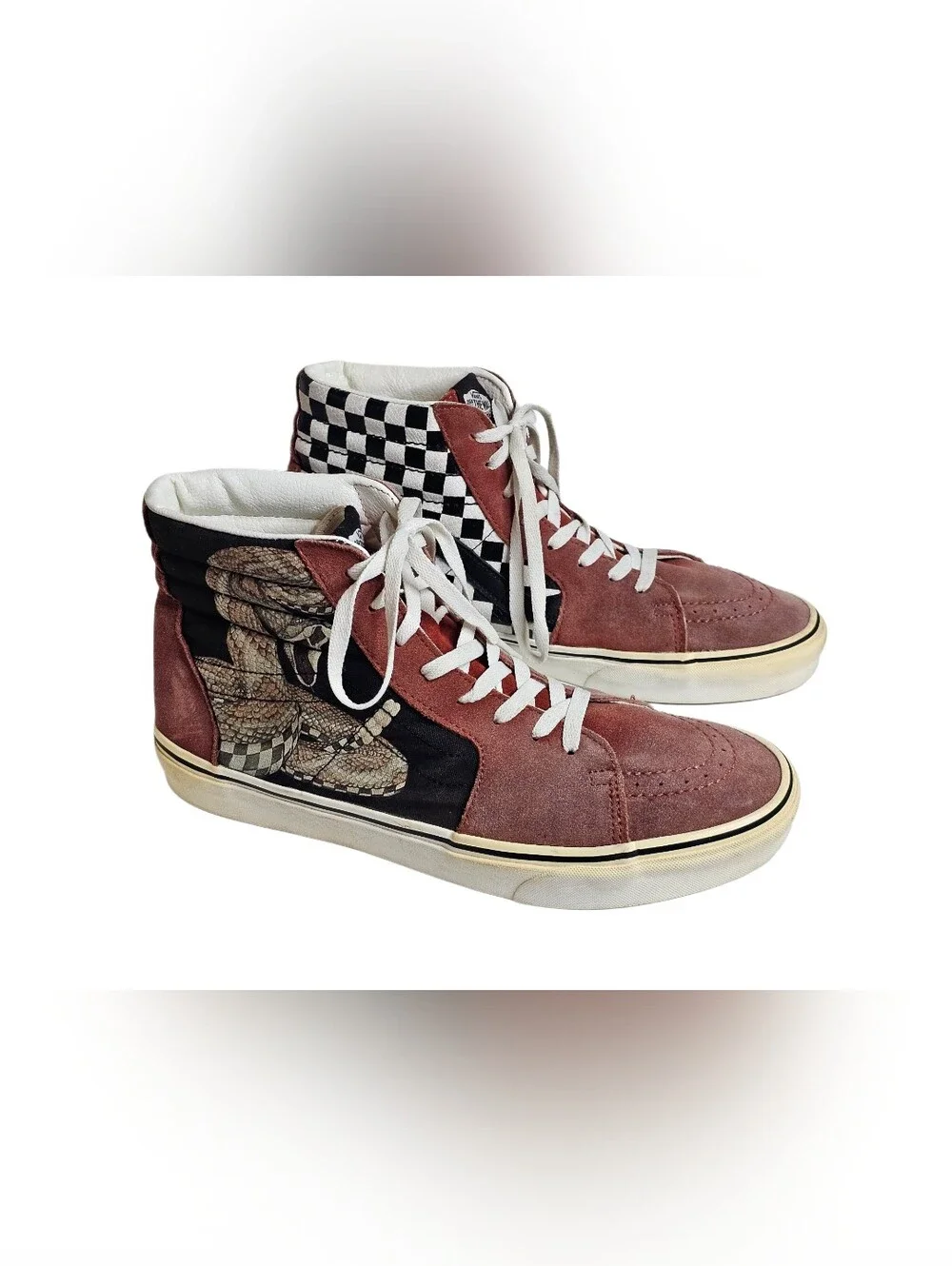 ​Vans Desert Sk8-Hi Snake Chili Oil Men’s 12 Rattlesnake Checkerboard VN0A7Q5NB6